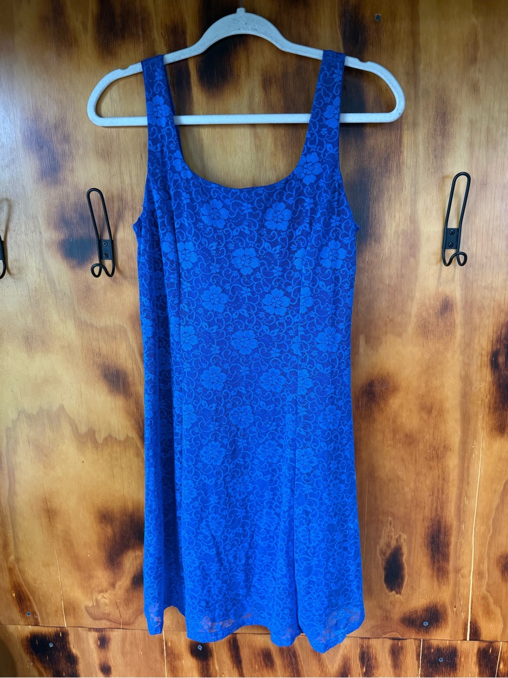Arianne Royal Blue Floral Lace Slip Dress